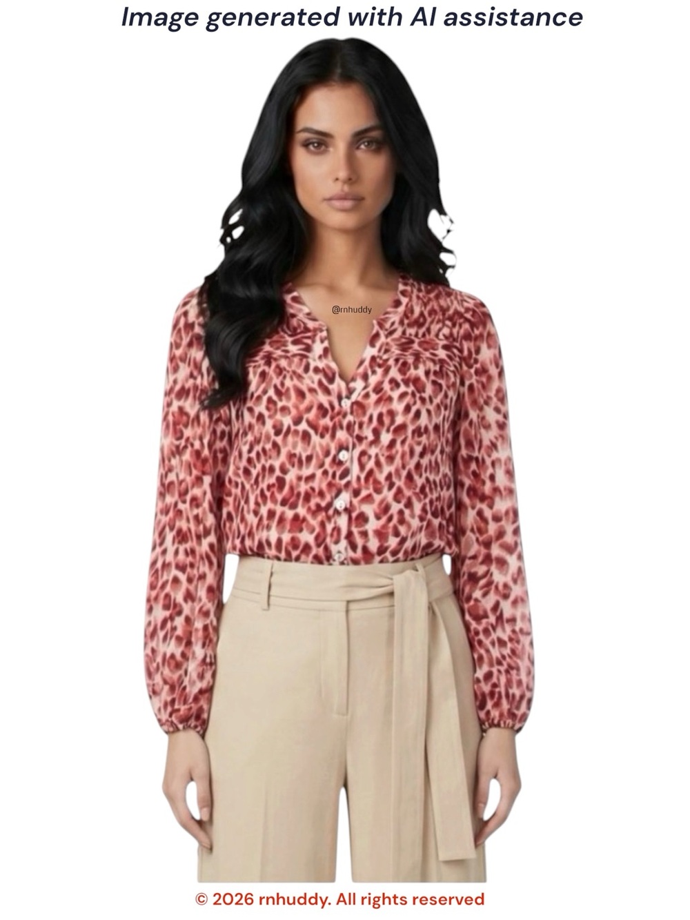 Tommy Bahama M Ramie & lyocell pintuck button up Blouse